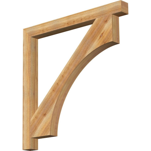 Ekena Millwork Westlake Block Rough Sawn Bracket, Western Red Cedar, 4"W x 46"D x 46"H BKT04X46X46WTL05RWR - main